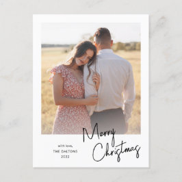 Cartão Postal De Festividades Foto Simples de Natal Moderno