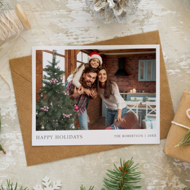 Cartão Postal De Festividades Foto simples e feliz Natal (Criador carregado)