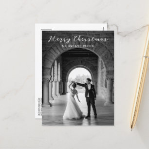 Cartão Postal De Festividades Foto Simples Natal Elegante