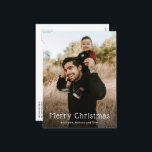 Cartão Postal De Festividades Foto simples Natal moderno<br><div class="desc">Cartão-postal de Natal moderno,  com um design simples com "Feliz Natal" numa fonte serif divertida sobre a sua foto favorita.</div>