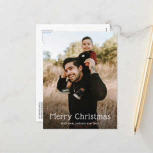 Cartão Postal De Festividades Foto simples Natal moderno