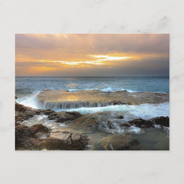 Cartão Postal De Festividades fotografia aérea de orlas rochosas (Frente)