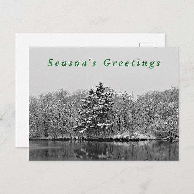 Cartão Postal De Festividades Fotografia da Terra Maravilha Negra e Branca (Frente/Verso)