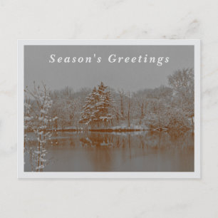 Cartão Postal De Festividades Fotografia de Neve de Inverno Wonderland Férias Vi