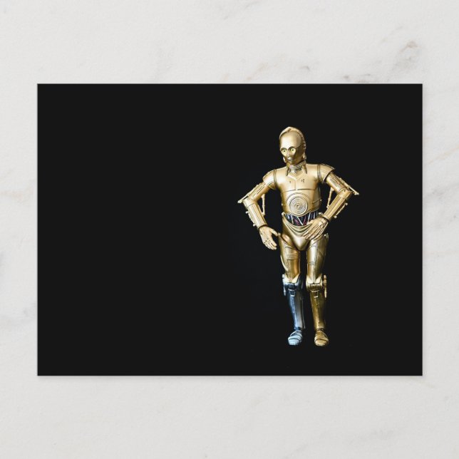 Cartão Postal De Festividades Fotografia legal do brinquedo de robô (Frente)