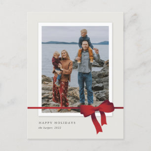 Cartão Postal De Festividades Fotos Simples de Arco Vermelho de Natal
