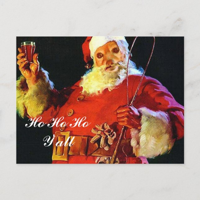 Cartão Postal De Festividades Fox Is Another Santa, Ho Ho Ho (Frente)