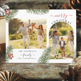 Cartão Postal De Festividades Frame 2 Foto C do Arco de Natal Russo Elegante