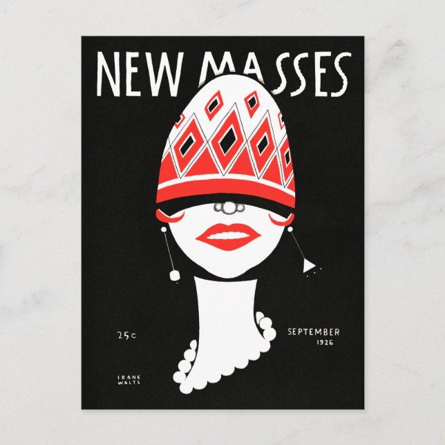 Cartão Postal De Festividades Frank Walts Modernist (Frente)