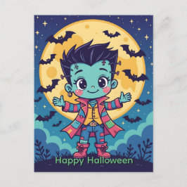 Cartão Postal De Festividades Frankenstein Monster