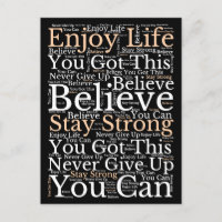 Frases Motivacionais Padrão WordArt Branco Preto