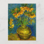 Cartão Postal De Festividades Fraturas Imperiais Van Gogh<br><div class="desc">Cartão postal com o óleo de Vincent van Gogh a pintar fritlários imperiais num Vaso de cobre (1887). Lindas flores amarelas adornam um vaso contra um pano de fundo azul. Um presente fabuloso para fãs do Impressionismo Poste e da arte holandesa!</div>