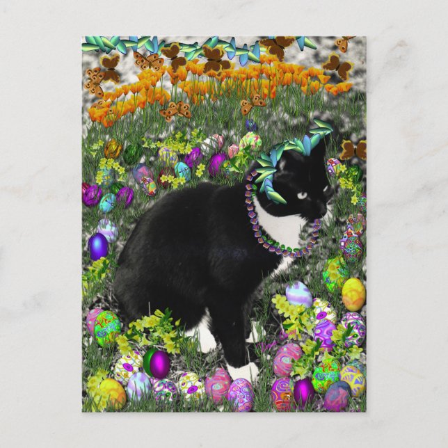 Cartão Postal De Festividades Freckles in the Hunt for Easter Eggs (Frente)