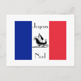 Cartão Postal De Festividades French Flag  Joyeux Noel French Christmas Postcard