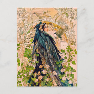 Cartão Postal De Festividades Freyja Deusa em Cloaca de Falcão