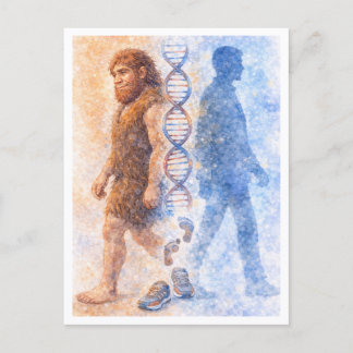 Cartão Postal De Festividades From Neanderthal to Modern Human Postcard