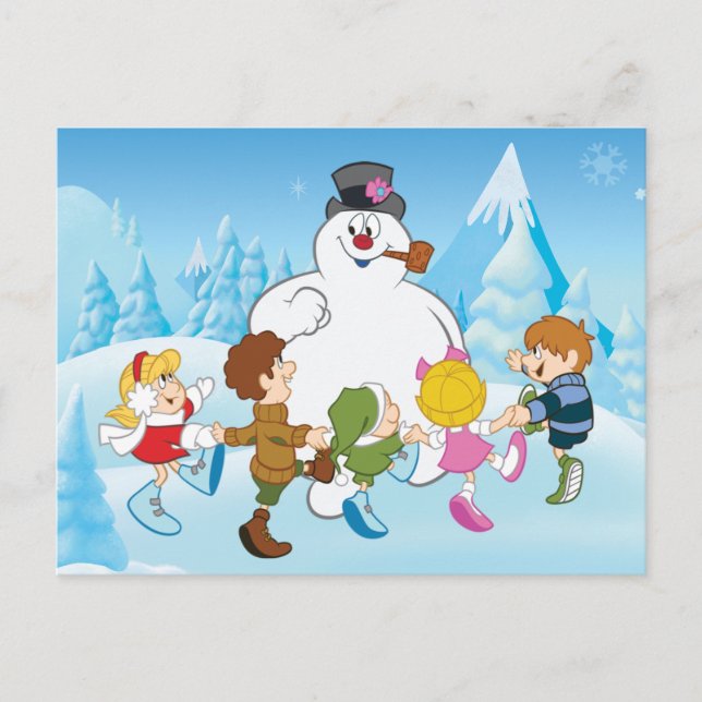 Cartão Postal De Festividades Frosty the Snowman™ Winter (Frente)
