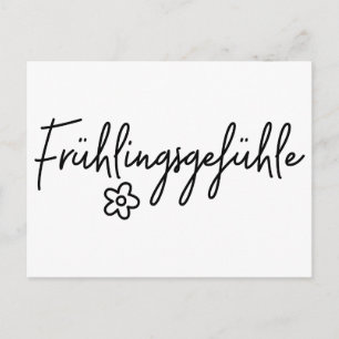 Cartão Postal De Festividades Frühlingsgefühle, palavra alemão, febre do