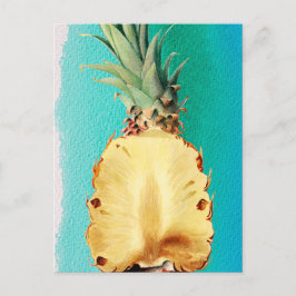 Cartão Postal De Festividades Fruta de abacaxi tropical de Verão
