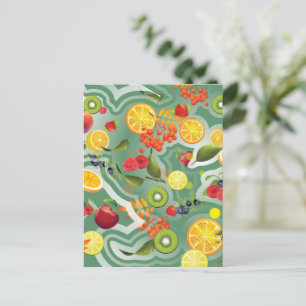 Cartão Postal De Festividades Frutas mistas 7