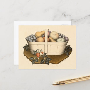 Cartão Postal De Festividades Frutas por Grant Wood