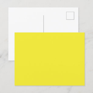 Cartão Postal De Festividades Fundo Amarelo Sólido Vibrante