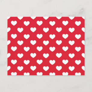 Cartão Postal De Festividades Fundo do Namorados de padrão com amor ao coração