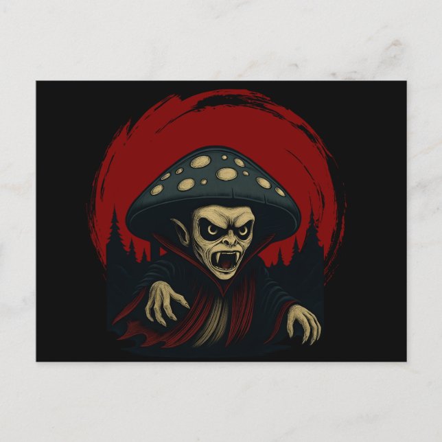 Cartão Postal De Festividades Fungos Dentes Que Sangram MycoVamp (Frente)