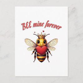 Cartão Postal De Festividades Funny Bee Pun Valentine 