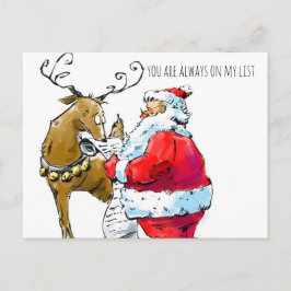 Cartão Postal De Festividades Funny Christmas Card