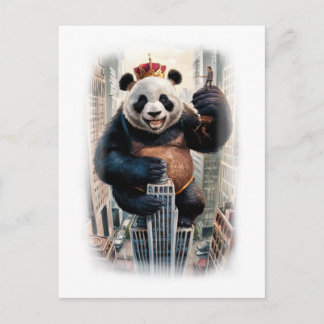 Cartão Postal De Festividades Funny Parody Panda Movie Character on a White