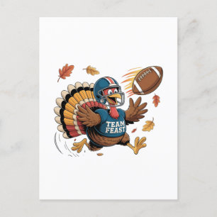 Cartão Postal De Festividades Futebol de ação de graças Futebol da Turquia