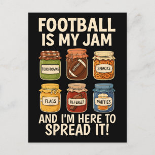 Cartão Postal De Festividades Futebol é meu empecilho - Design de diversão do di