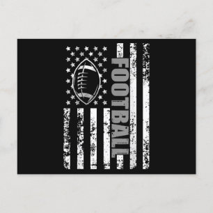 Cartão Postal De Festividades Futebol Patriótico da bandeira americana