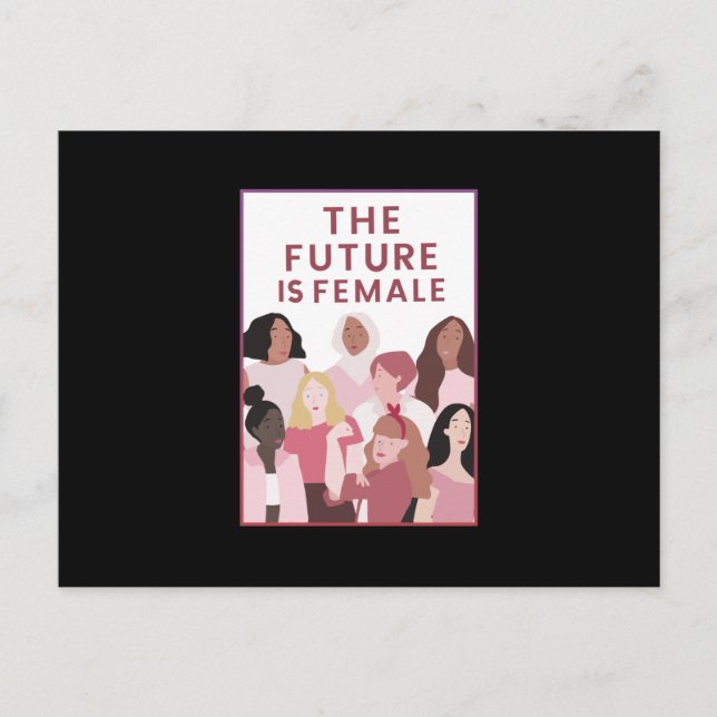 Cartão Postal De Festividades Futuro feminino (Frente)