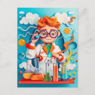 Cartão Postal De Festividades Futuro Sonho Químico para Crianças