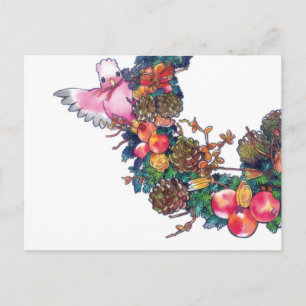 Cartão Postal De Festividades Galah com Natal C