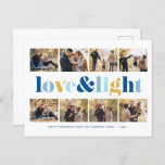 Cartão Postal De Festividades Galeria "Amor e Luz" de 8 Fotos Hanukkah<br><div class="desc">Estes bonitos cartões de saudação Hanukkah são perfeitamente personalizáveis. Adicione sua própria foto e mensagem para uma design de tipo.</div>