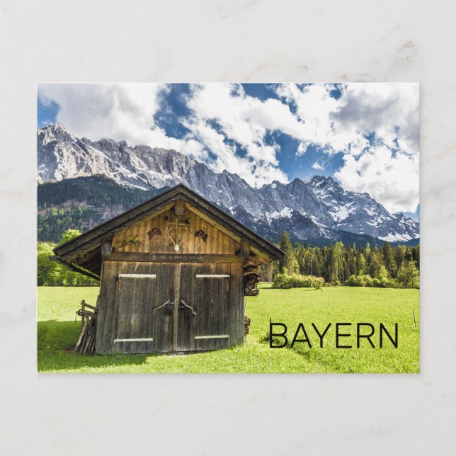 Cartão Postal De Festividades Garmisch Partenkirchen Bavaria Alpes Panorama (Frente)