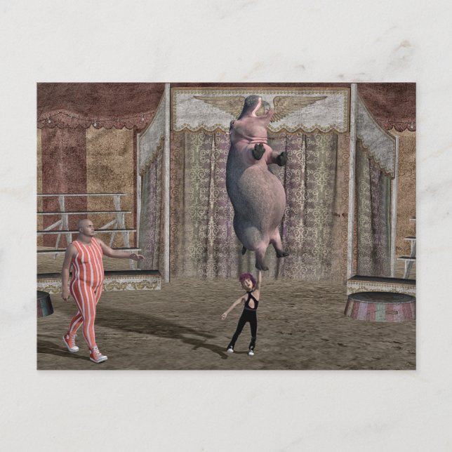 Cartão Postal De Festividades Garota Forte (Frente)