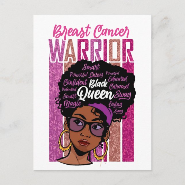 Cartão Postal De Festividades Garota Negra Magia Aniversário Sista Melanin Mulhe (Frente)