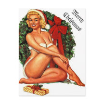 Garota Pinup de Natal Vintage