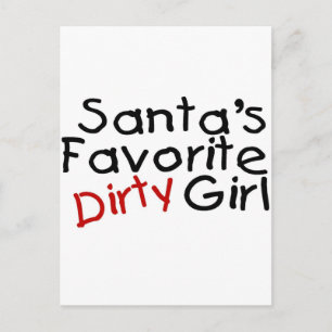 Cartão Postal De Festividades Garota Safada Favorita do Papai Noel