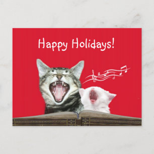 Cartão Postal De Festividades Gatinhos de transporte