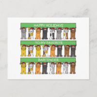 Gatos de Cartoons de Bartender Felizes Feriados