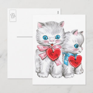Cartão Postal De Festividades Gatos De Dia de os namorados Fresco, Gatinhos Fofo