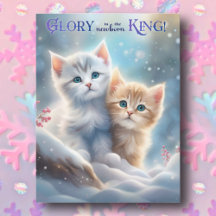 Gatos de Natal Carol Fofos Animal Cristão