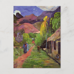 Cartão Postal De Festividades Gauguin - Road in Tahiti