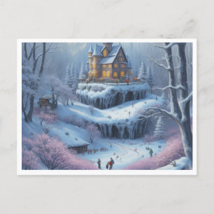 Cartão Postal De Festividades Geada de inverno