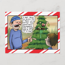 Cartão Postal De Festividades Genetically engineered Christmas tree greeting